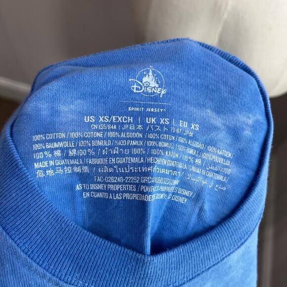 Walt Disney World Stitch Hawaiian Vacation Blue Tie Dye Spirit Jersey Size XS - Picture 4 of 9